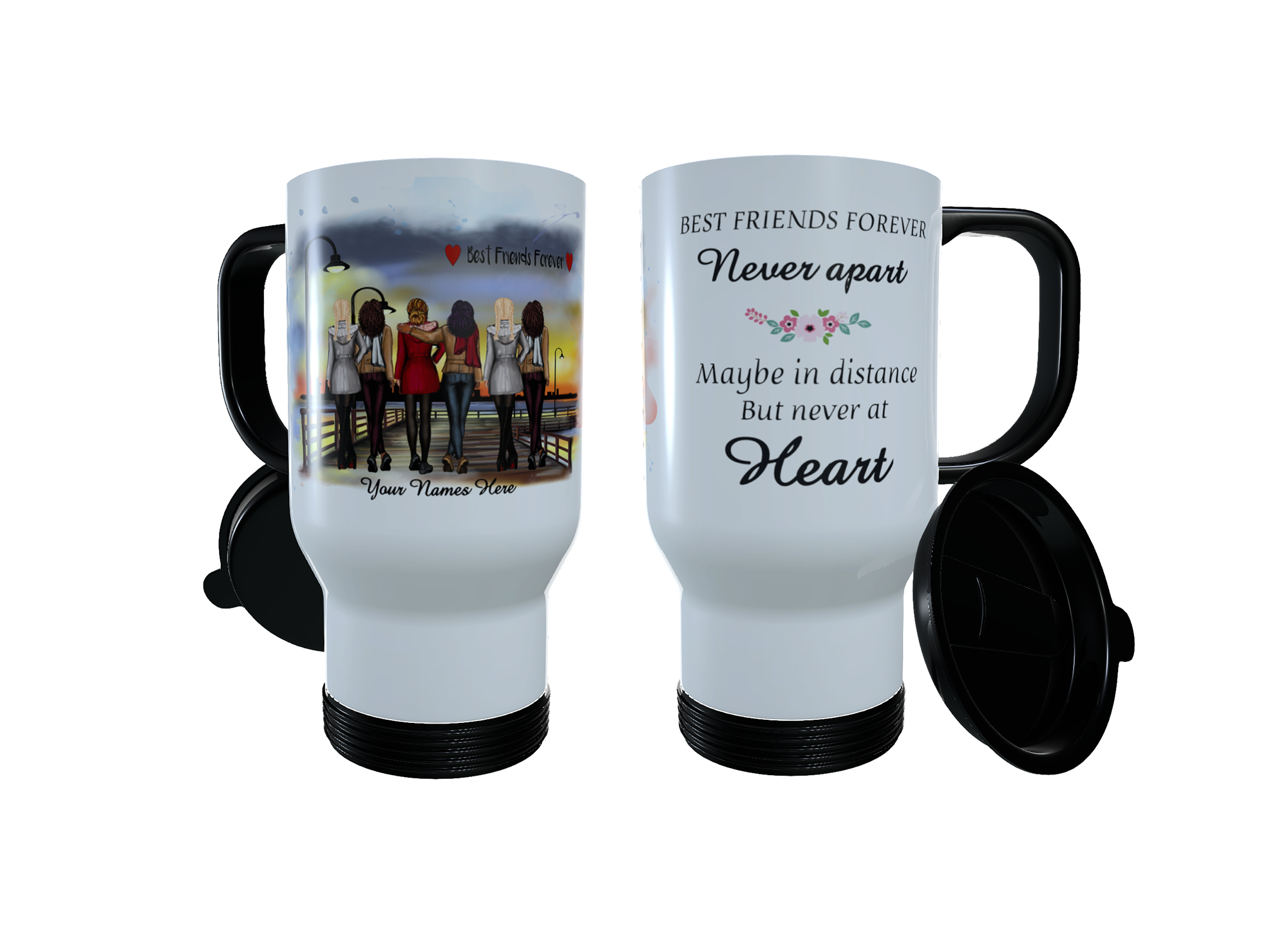 Best Friends New York Travel Mug, Gift for Best Friend - Click Image to Close